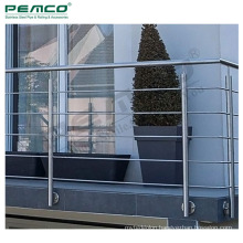 Custom Design Indoor Outdoor Terrace 304 Pipe Balustrade Stainless Steel balcony Tube Railing